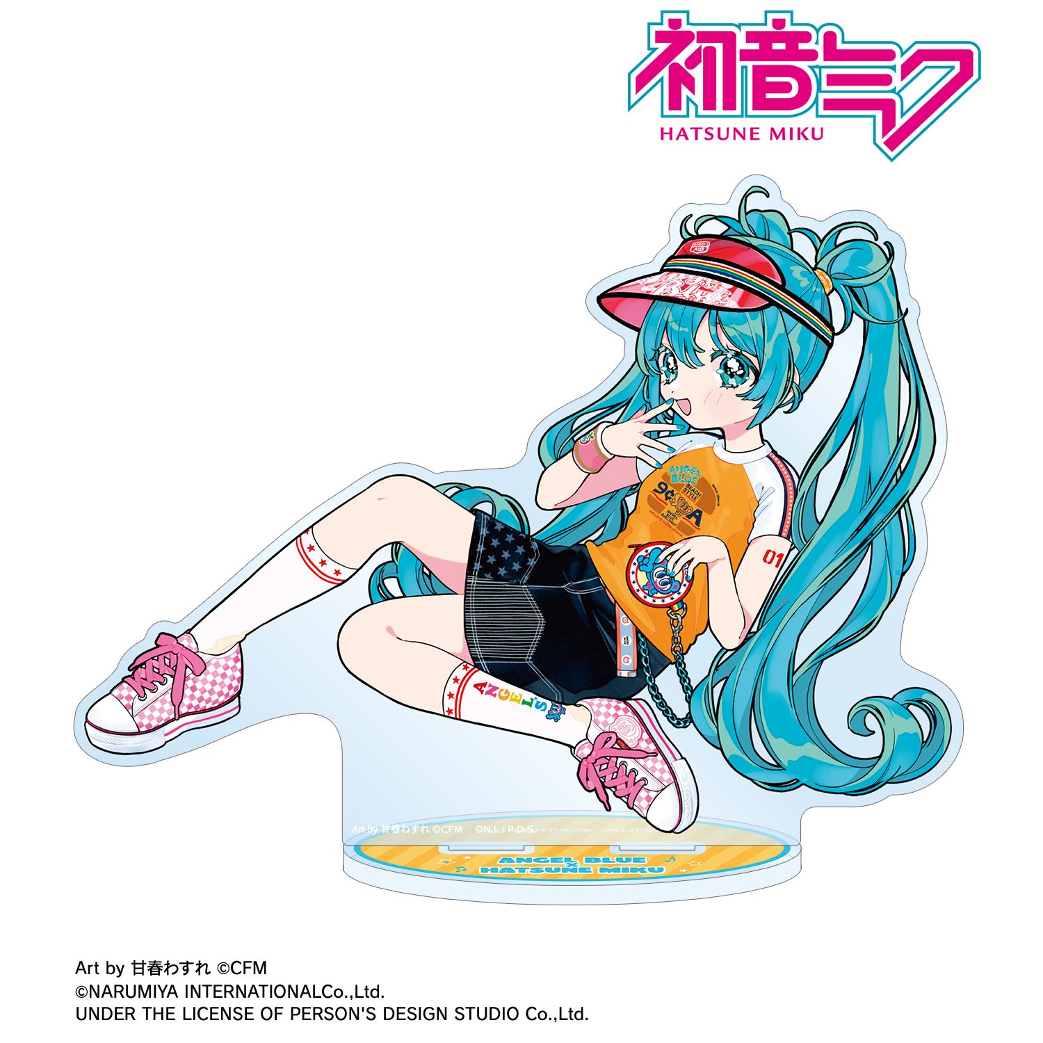 ANGEL BLUEコラボ 描き下ろし 初音ミク Art by 甘春わすれ BIGアクリルスタンド ver.B Image 2 | AniSmile