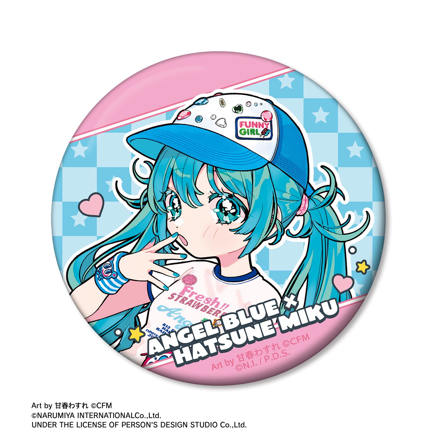 ANGEL BLUEコラボ 描き下ろし 初音ミク Art by 甘春わすれ 缶ミラー ver.A Image 3 | AniSmile