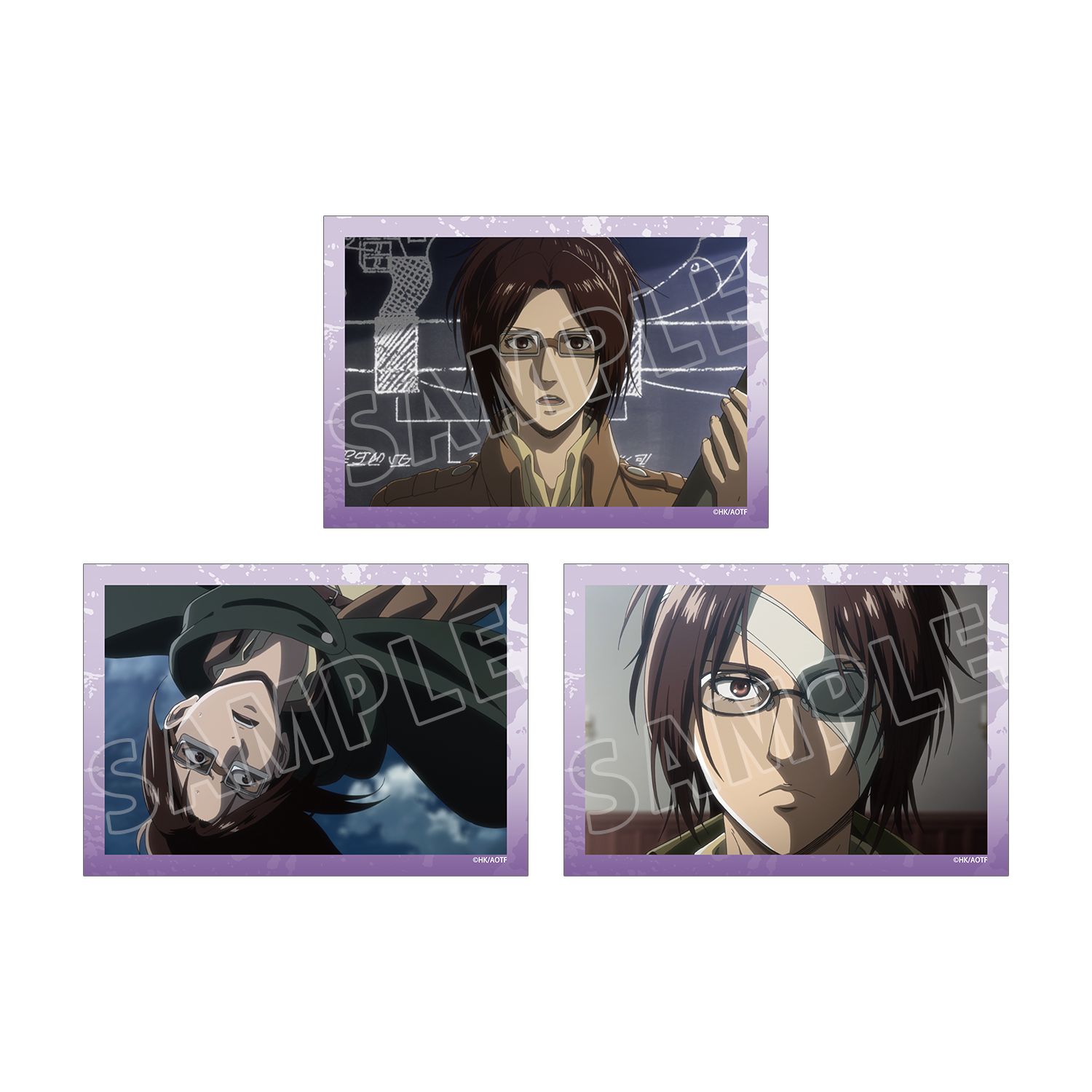 TVアニメ『進撃の巨人』 ハンジ 場面写ブロマイド3枚セット vol.3 - official product image | AniSmile