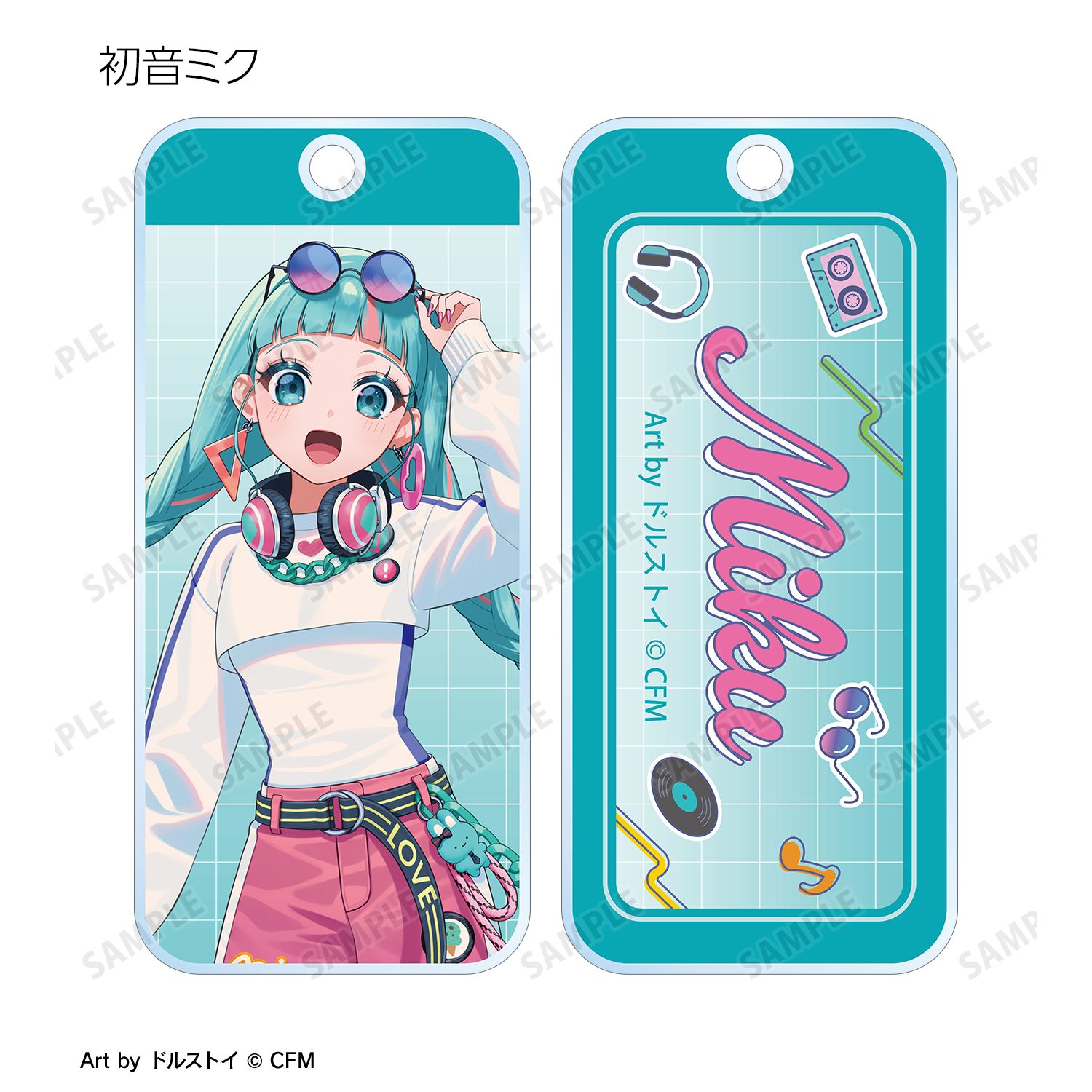 初音ミク 描き下ろし シティポップver. Art by ドルストイ トレーディングアクリルキータグ(単位/単品) 画像 4 | AniSmile