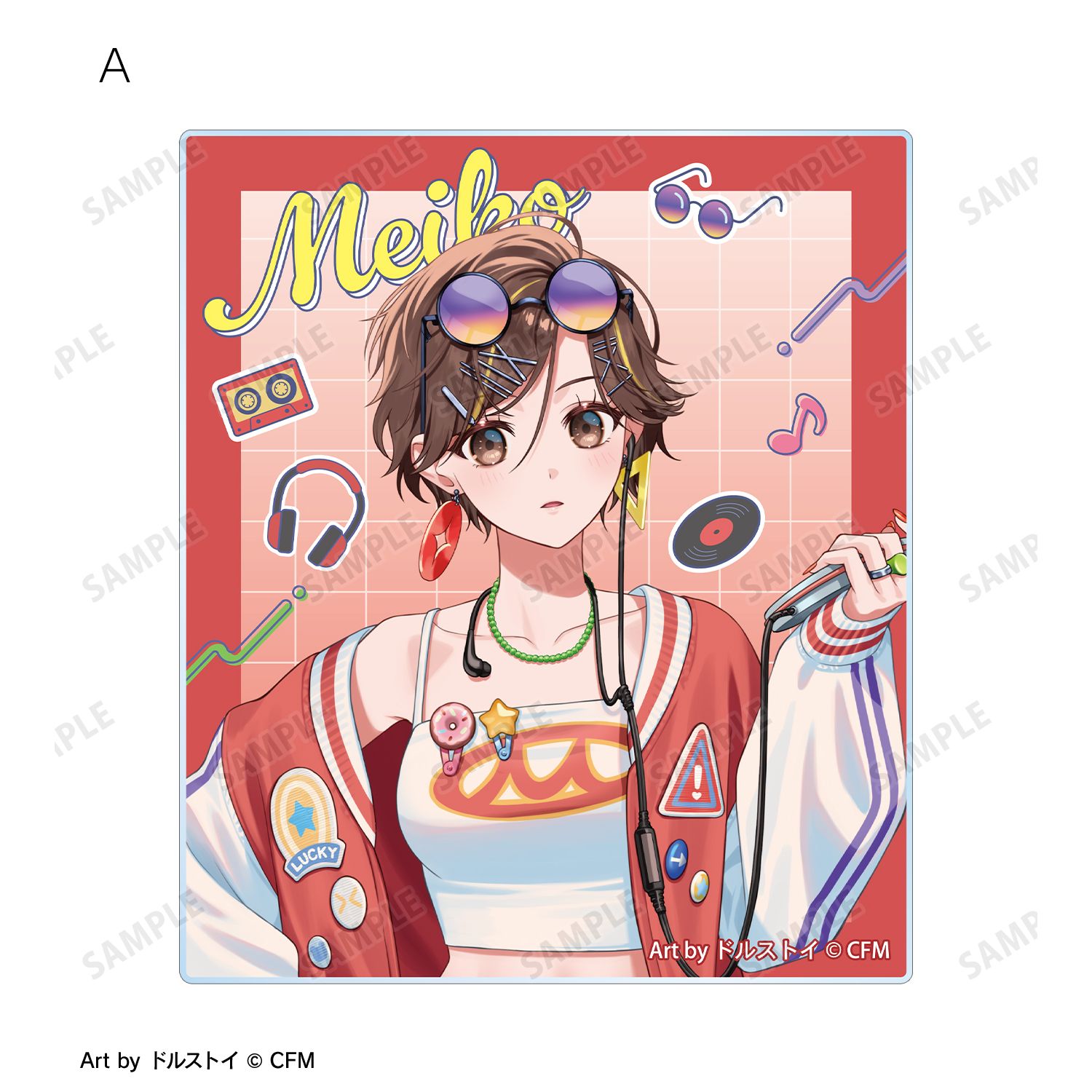 初音ミク 描き下ろし MEIKO シティポップver. Art by ドルストイ アクリルカード2枚セット 画像 4 | AniSmile