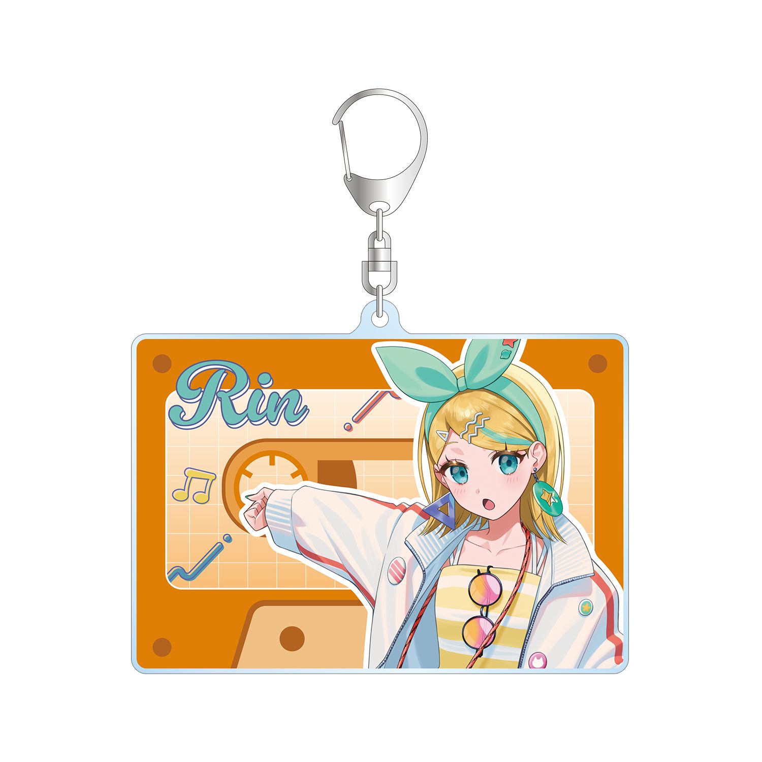 初音ミク 描き下ろし 鏡音リン シティポップver. Art by ドルストイ BIGアクリルキーホルダー - AniSmile