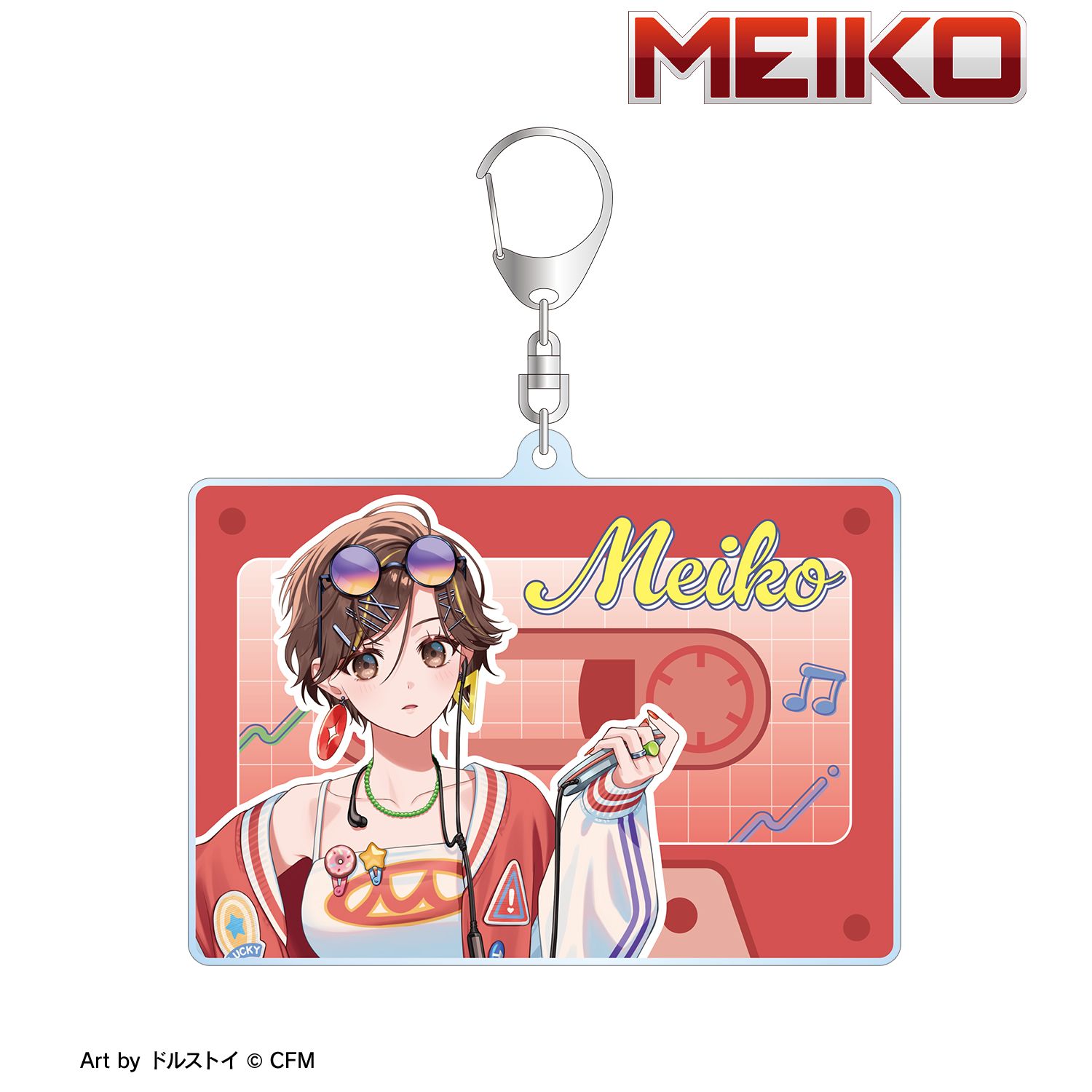 初音ミク 描き下ろし MEIKO シティポップver. Art by ドルストイ BIGアクリルキーホルダー Image 2 | AniSmile