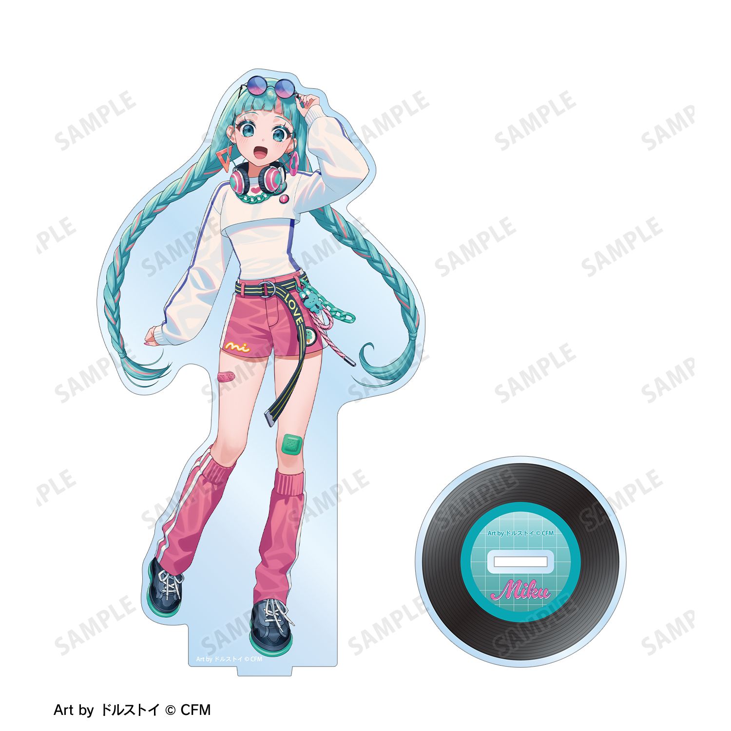 描き下ろし 初音ミク シティポップver. Art by ドルストイ BIGアクリルスタンド Image 3 | AniSmile