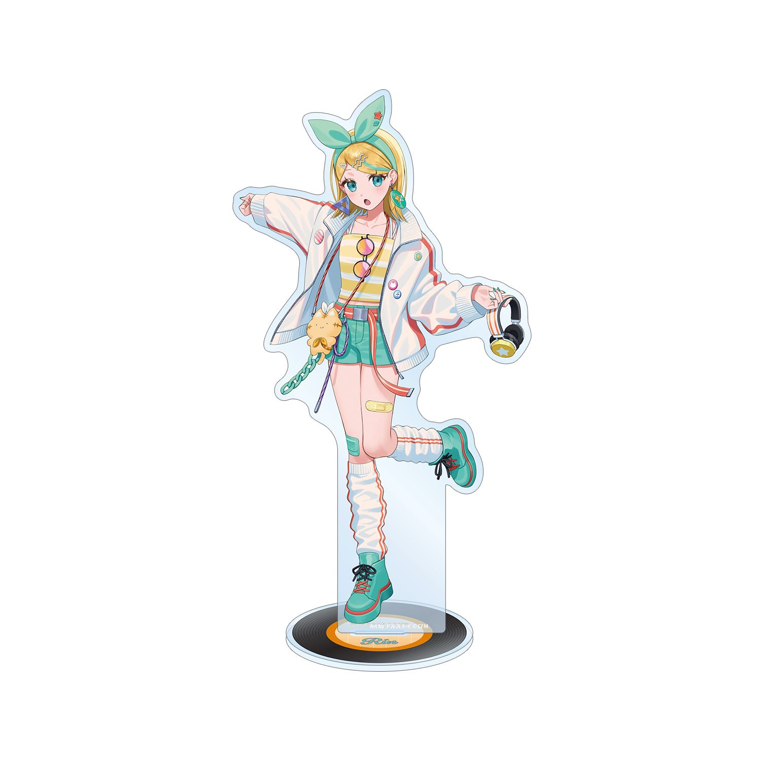 初音ミク 描き下ろし 鏡音リン シティポップver. Art by ドルストイ BIGアクリルスタンド - AniSmile