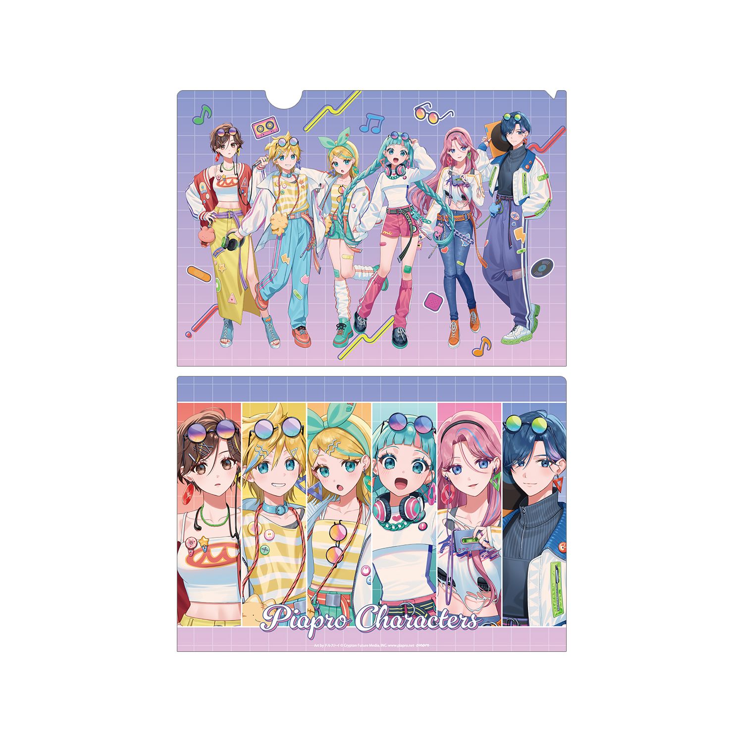 初音ミク 描き下ろし 集合 シティポップver. Art by ドルストイ A4クリアファイル - 官方商品图片 | AniSmile