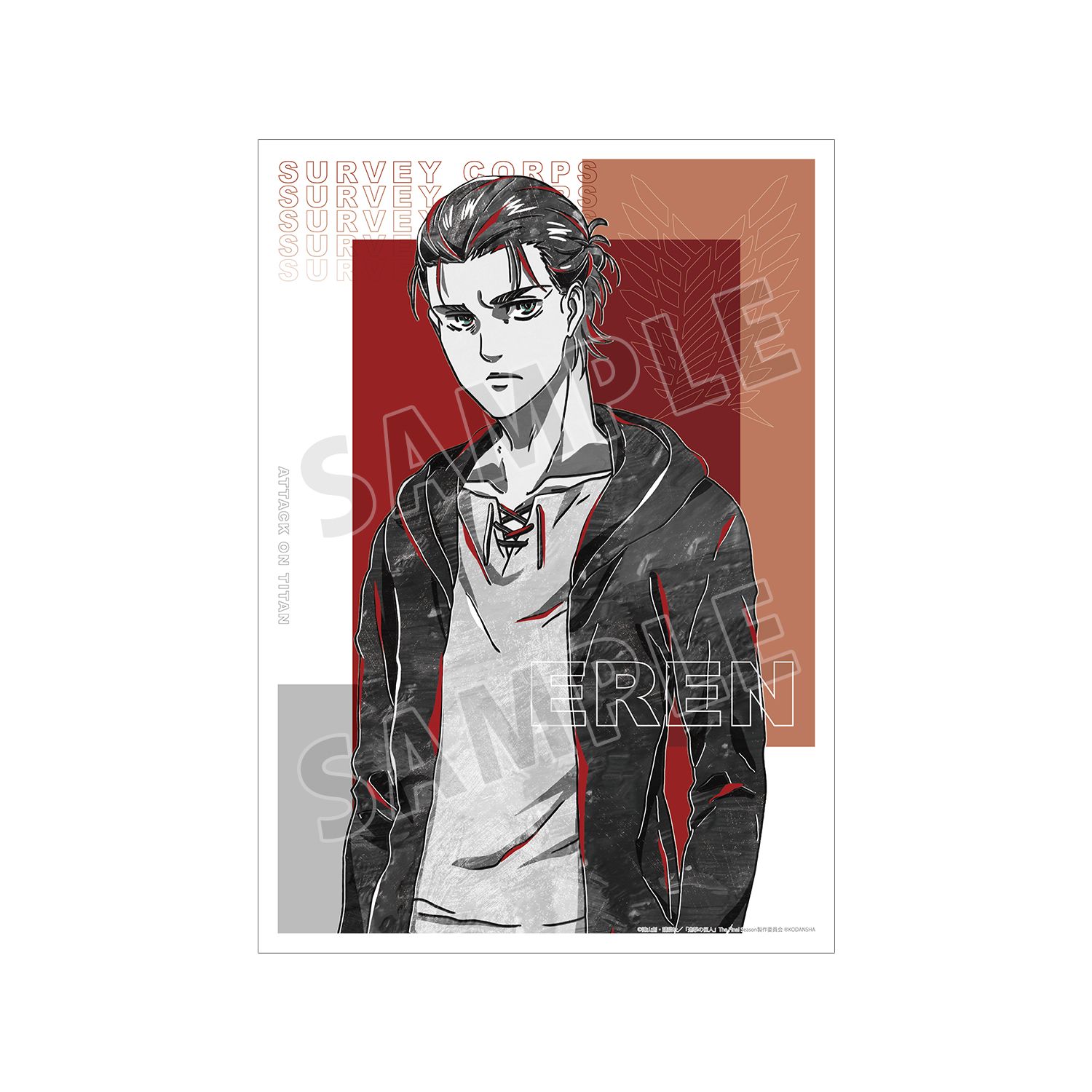 TVアニメ『進撃の巨人』 エレン Ani-Art BLACK LABEL A3マット加工ポスター - 官方商品图片 | AniSmile