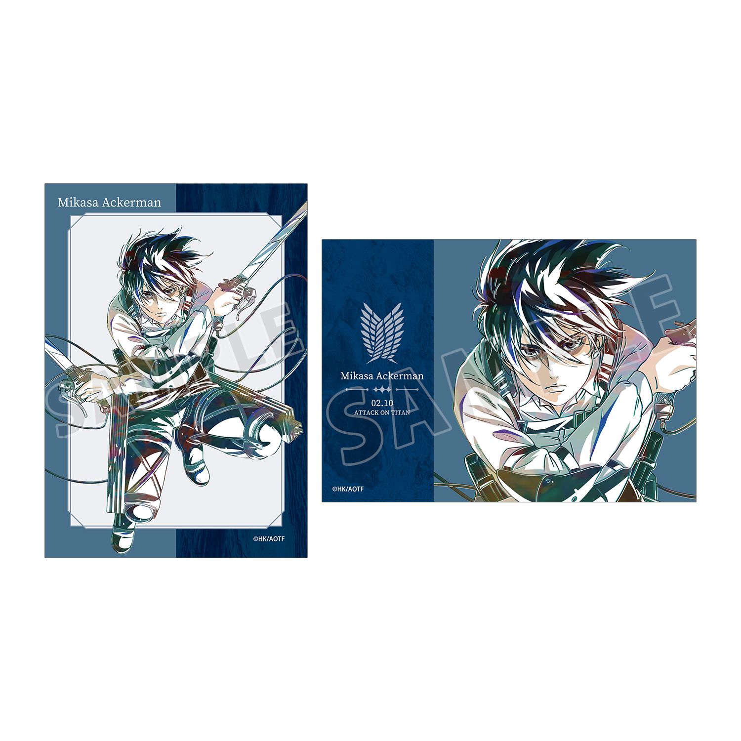TVアニメ『進撃の巨人』 ミカサ Ani-Art 第5弾 ブロマイド2枚セット - official product image | AniSmile