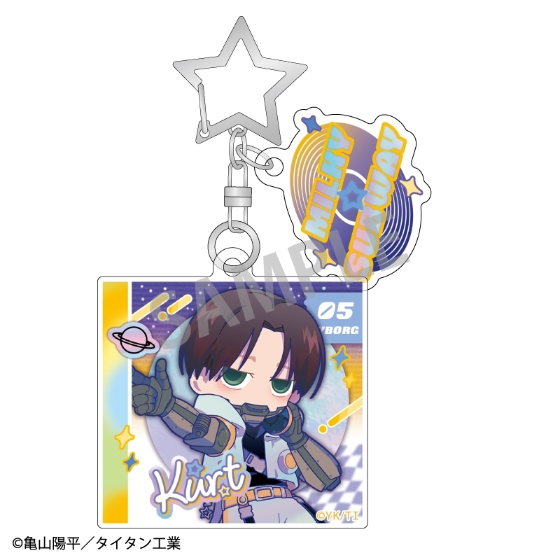 銀河特急 ミルキー☆サブウェイ ダブルパーツアクリルキーホルダー カート/描き起こし第3弾 COSMOS☆IDOL - AniSmile