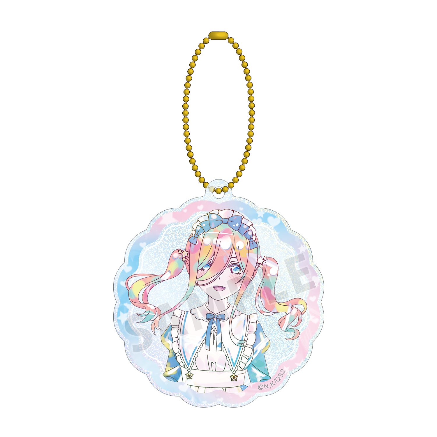 五等分の花嫁* 描き下ろし 中野三玖 星空メイドver. Ani-Art KAWAII label グリッターアクリルキーホルダー - AniSmile