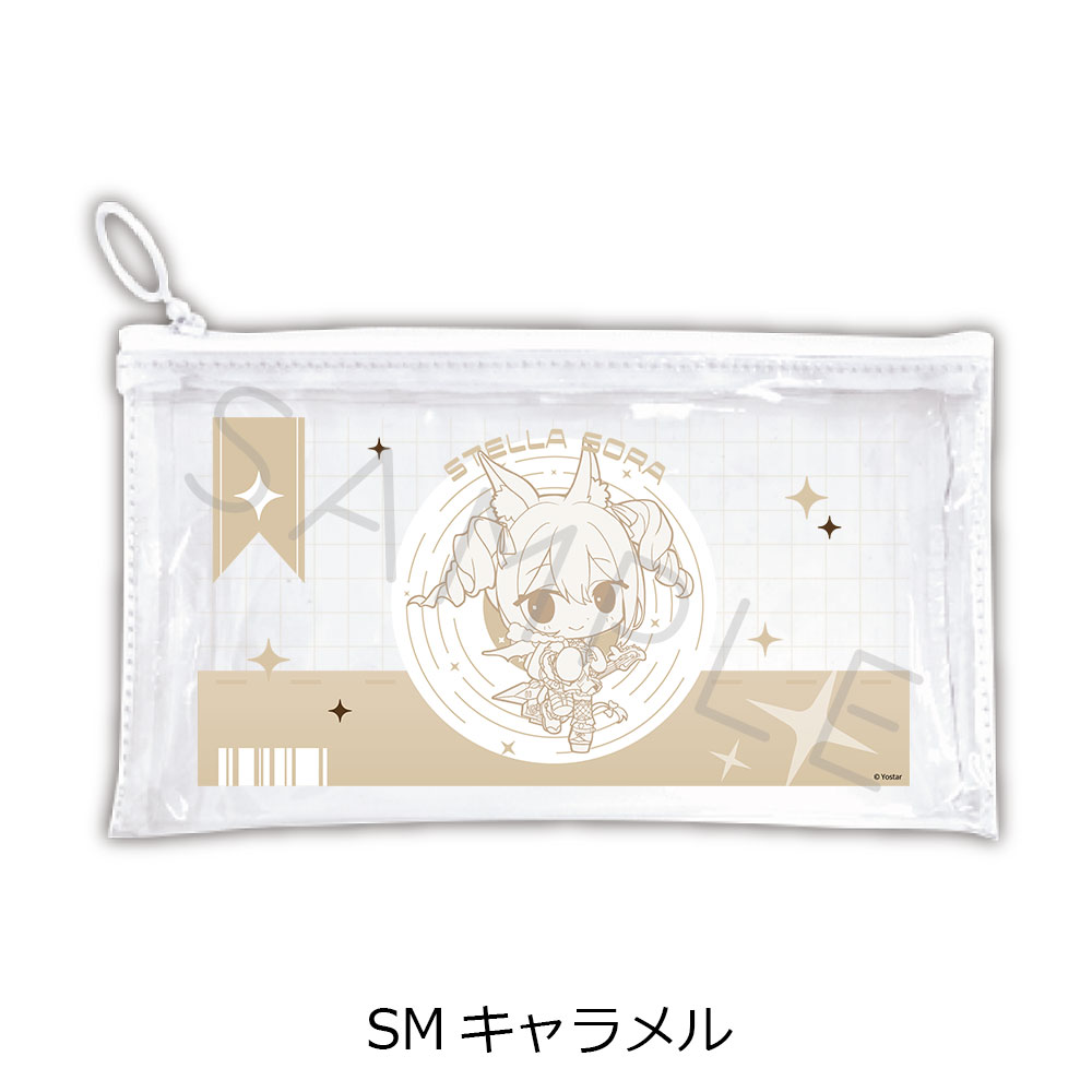 「ステラソラ」第2弾 フラットクリアポーチ SM(キャラメル) Image 2 | AniSmile