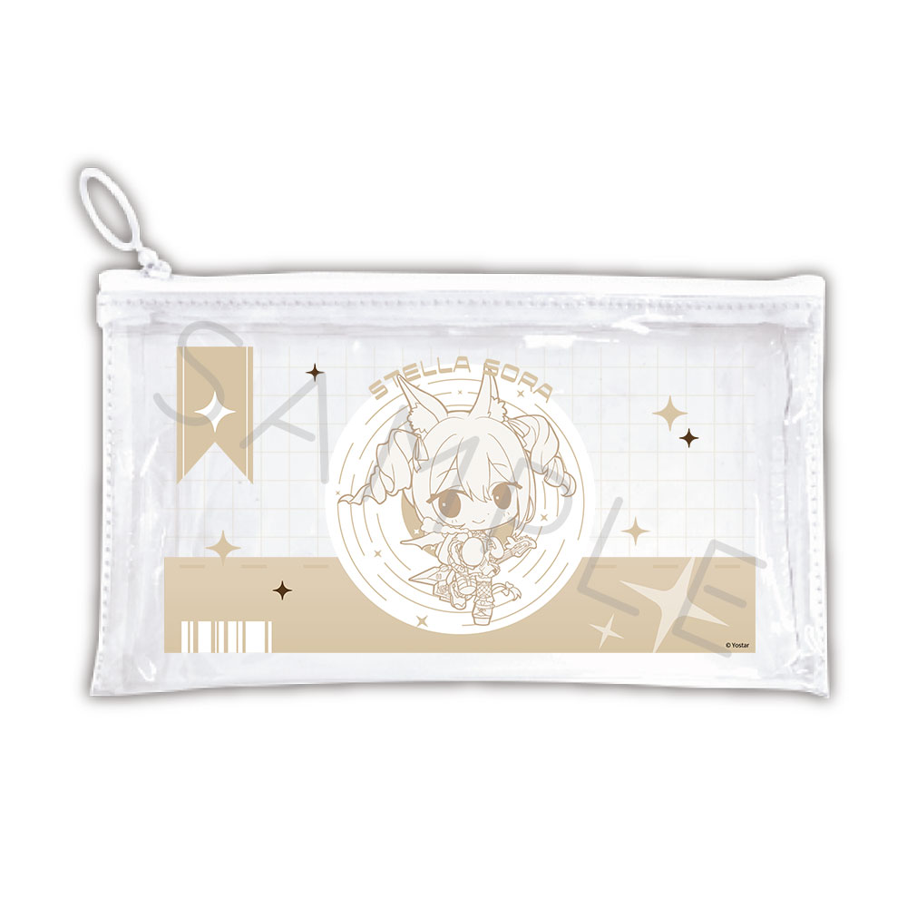 「ステラソラ」第2弾 フラットクリアポーチ SM(キャラメル) - official product image | AniSmile