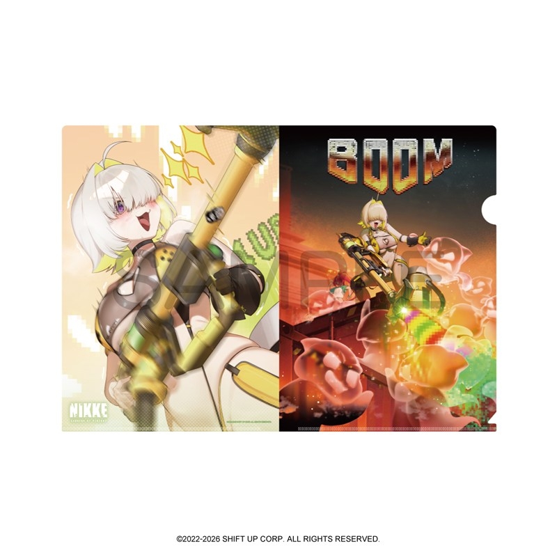 勝利の女神:NIKKE クリアファイル BOOM!THE GHOST! エレグ - official product image | AniSmile