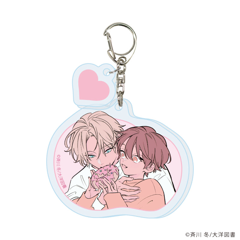 パーツ付きアクリルキーホルダー「今夜ベッドで待っていろ」01/藤資景虎&中条陽太(公式イラスト) - AniSmile