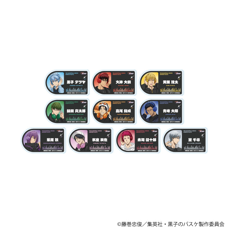 アクリルプレートバッジ「黒子のバスケ」01/ヘッドフォンver. ブラインド(全10種)(描き下ろしイラスト) - AniSmile