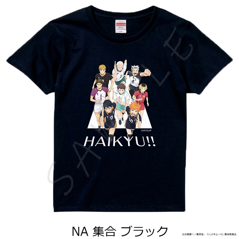 「ハイキュー!!」第12弾 Tシャツ NA(集合) ブラック Mサイズ - AniSmile