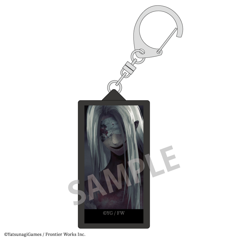 文字化化 ライトキーホルダー 銀髪の男 - official product image | AniSmile