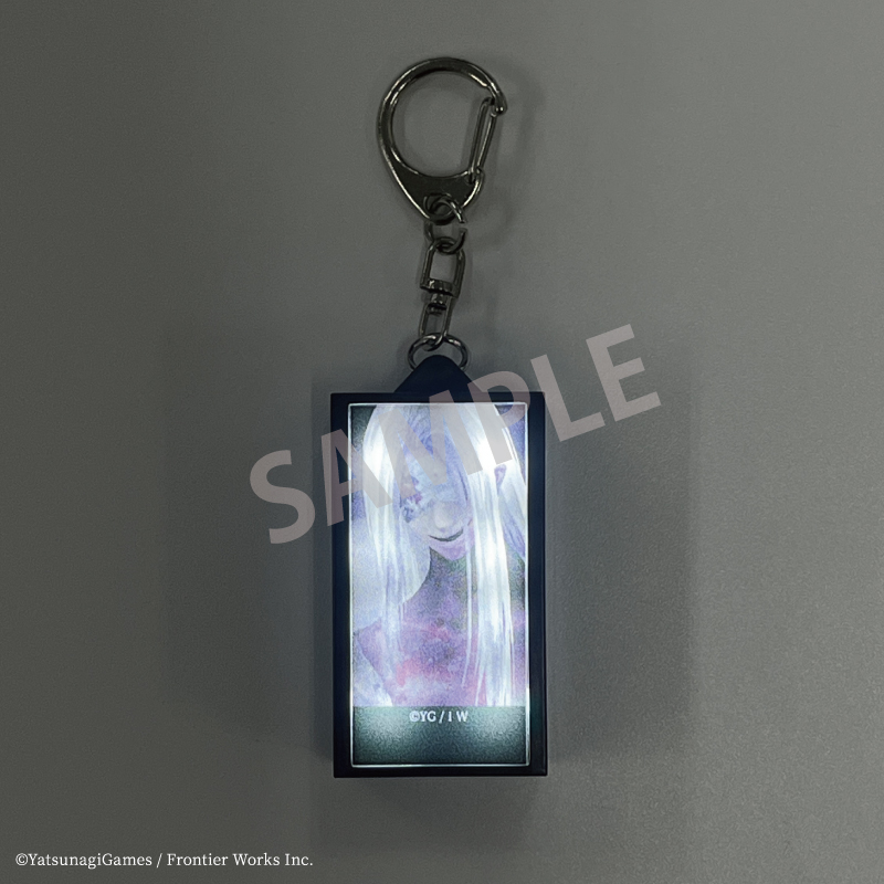 文字化化 ライトキーホルダー 銀髪の男 Image 2 | AniSmile