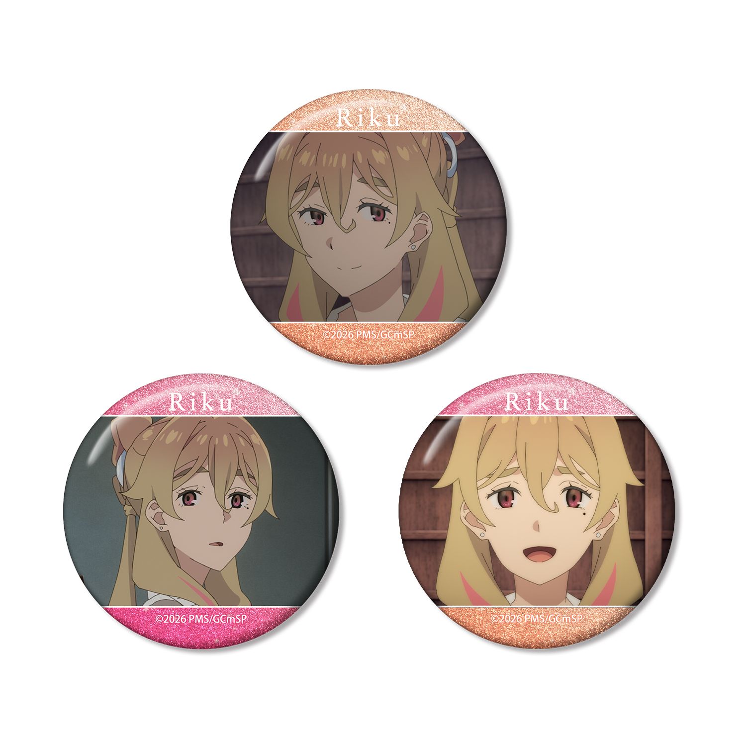 TVアニメ『ゴーストコンサート : missing Songs』 青木凛空 場面写グリッター缶バッジ3個セット - AniSmile