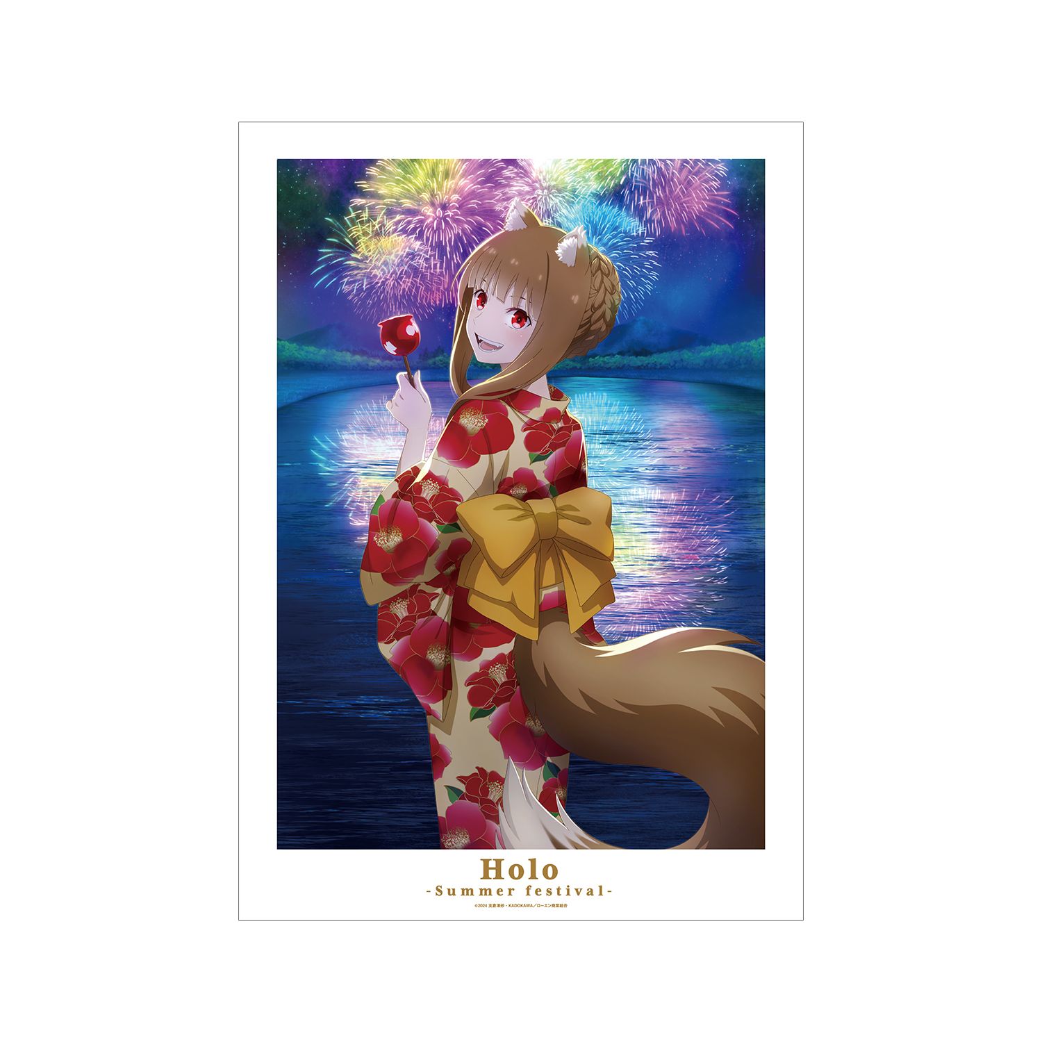 TVアニメ『狼と香辛料 MERCHANT MEETS THE WISE WOLF』 ホロ 「夏祭り」ビジュアル A3マット加工ポスター - 官方商品图片 | AniSmile