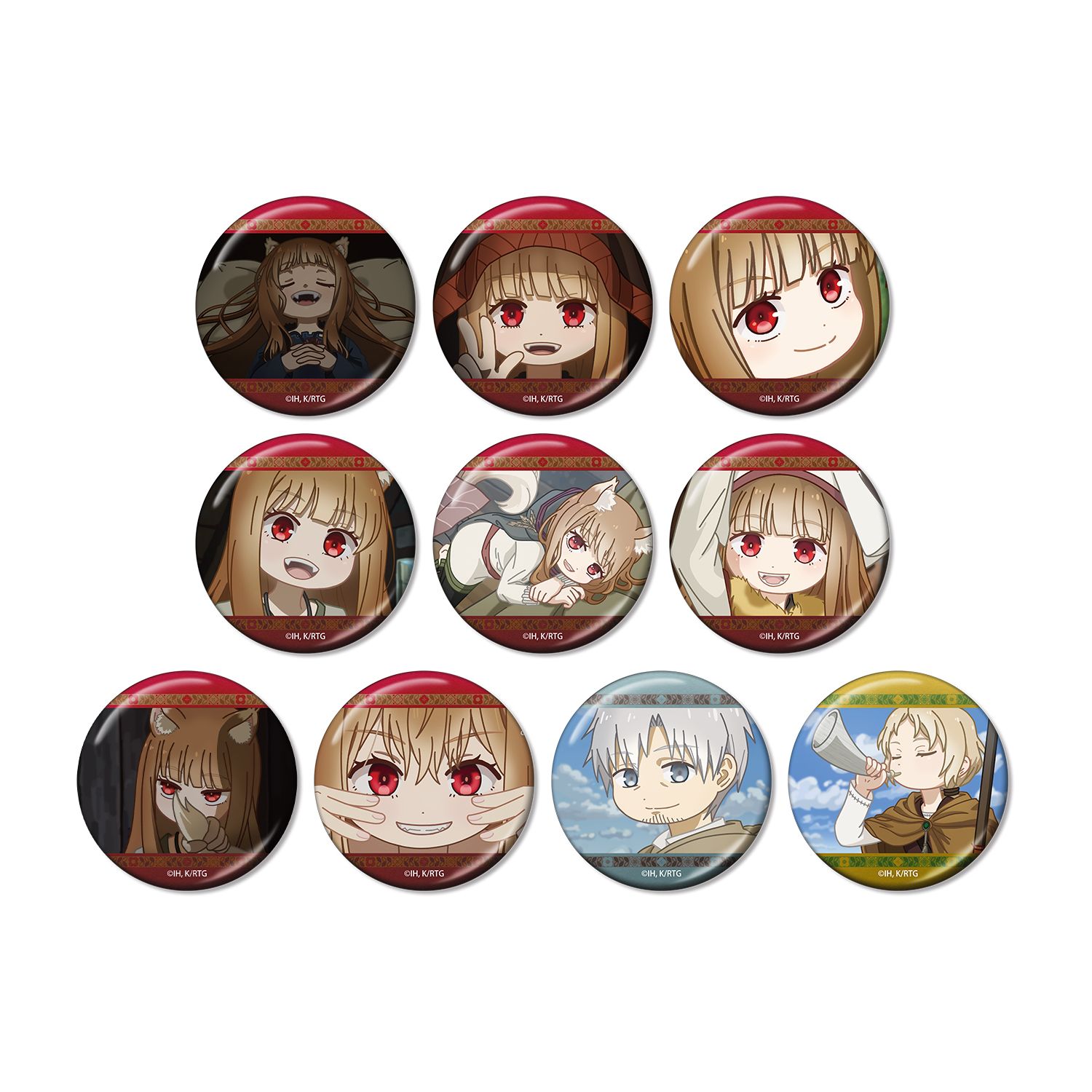 TVアニメ『狼と香辛料 MERCHANT MEETS THE WISE WOLF』 トレーディング ゆるコマ メタリック缶バッジ(単位/単品) - AniSmile