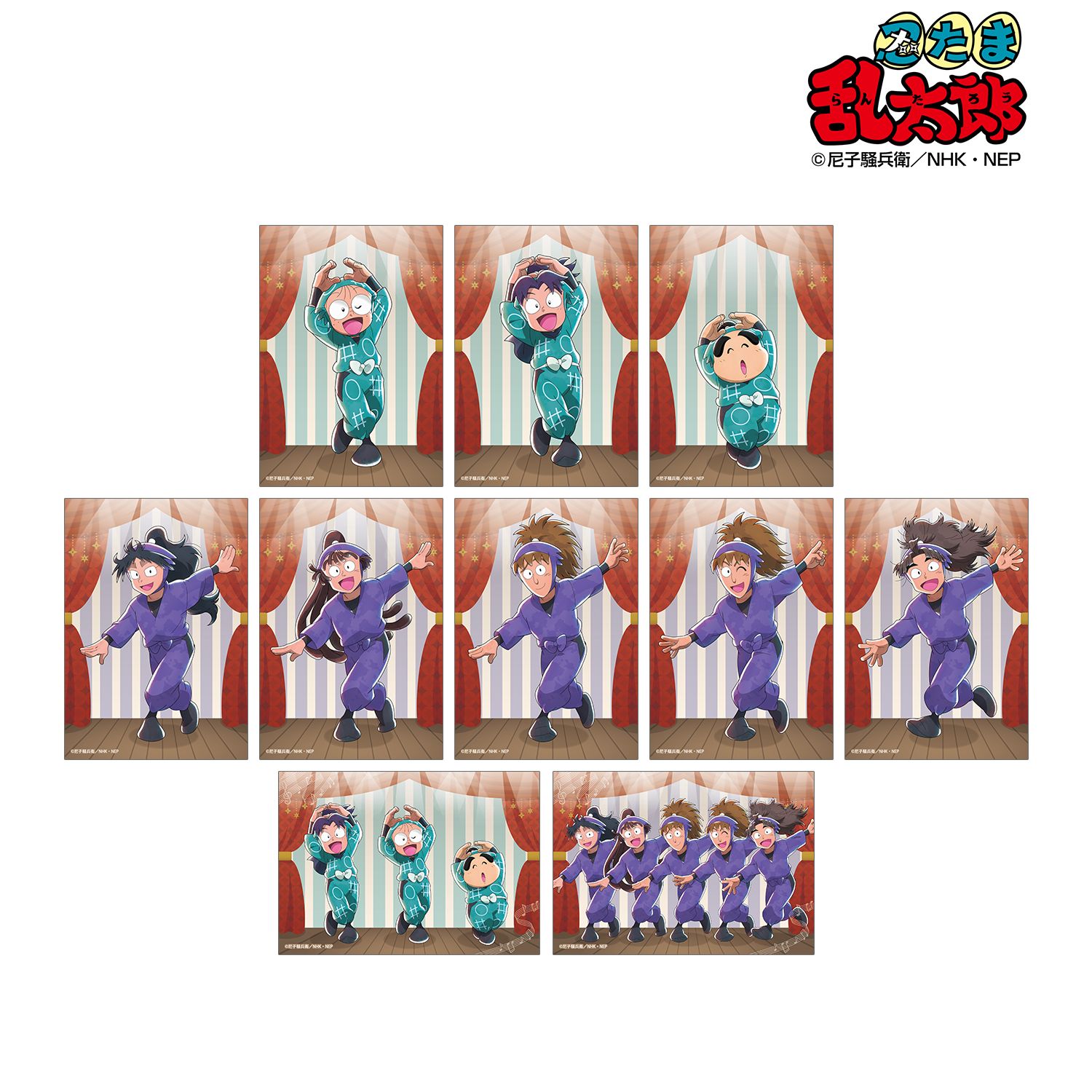 忍たま乱太郎 描き下ろし みんなでレッツダンス!の段ver. トレーディングブロマイド(単位/単品) Image 2 | AniSmile