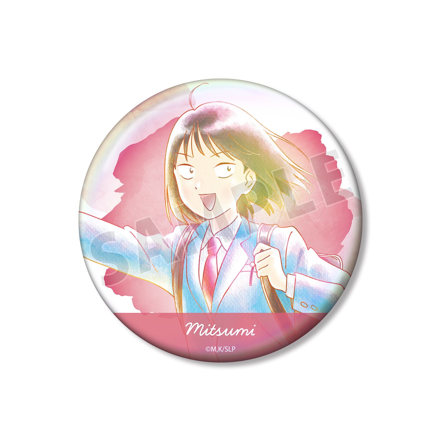 TVアニメ『スキップとローファー』 岩倉美津未 Ani-Art aqua label 75mmオーロラ缶バッジ ver.B - AniSmile