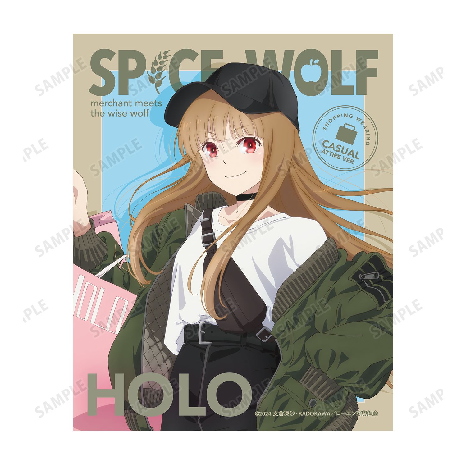 TVアニメ『狼と香辛料 MERCHANT MEETS THE WISE WOLF』 描き下ろし ホロ カジュアルファッションでお買い物ver. キャンバスボード Image 3 | AniSmile