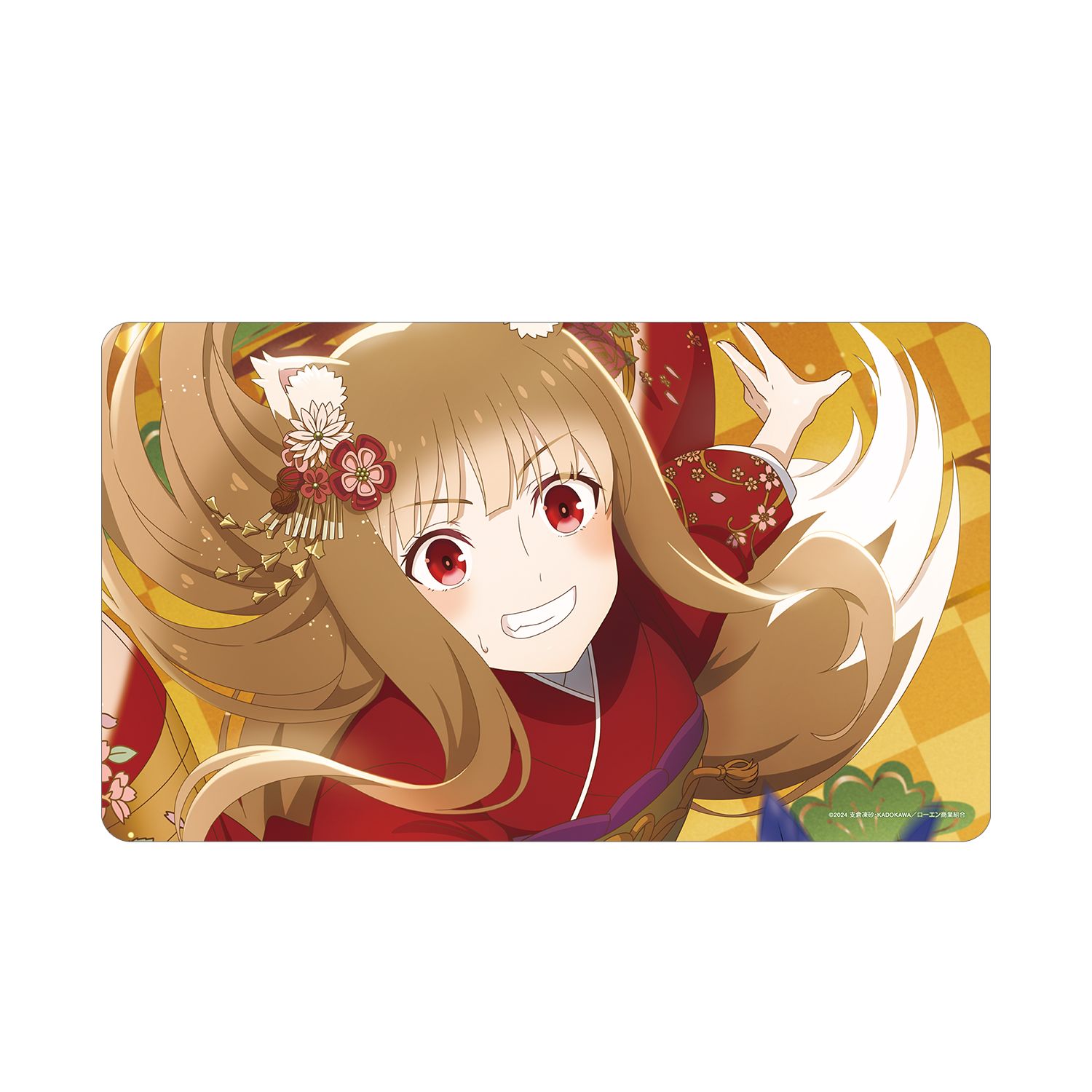 TVアニメ『狼と香辛料 MERCHANT MEETS THE WISE WOLF』 ホロと巡る四季の物語:「お正月」ビジュアル マルチデスクマット - AniSmile
