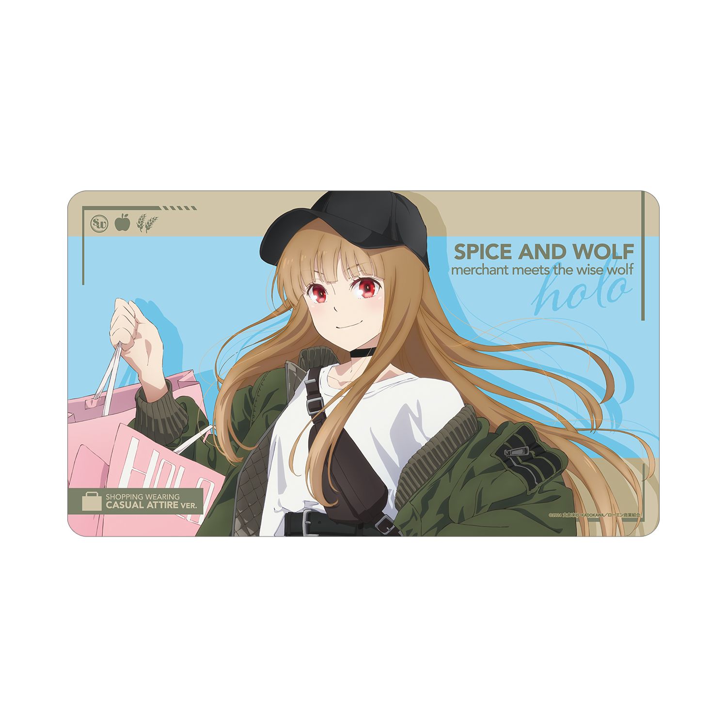 TVアニメ『狼と香辛料 MERCHANT MEETS THE WISE WOLF』 描き下ろし ホロ カジュアルファッションでお買い物ver. マルチデスクマット - AniSmile