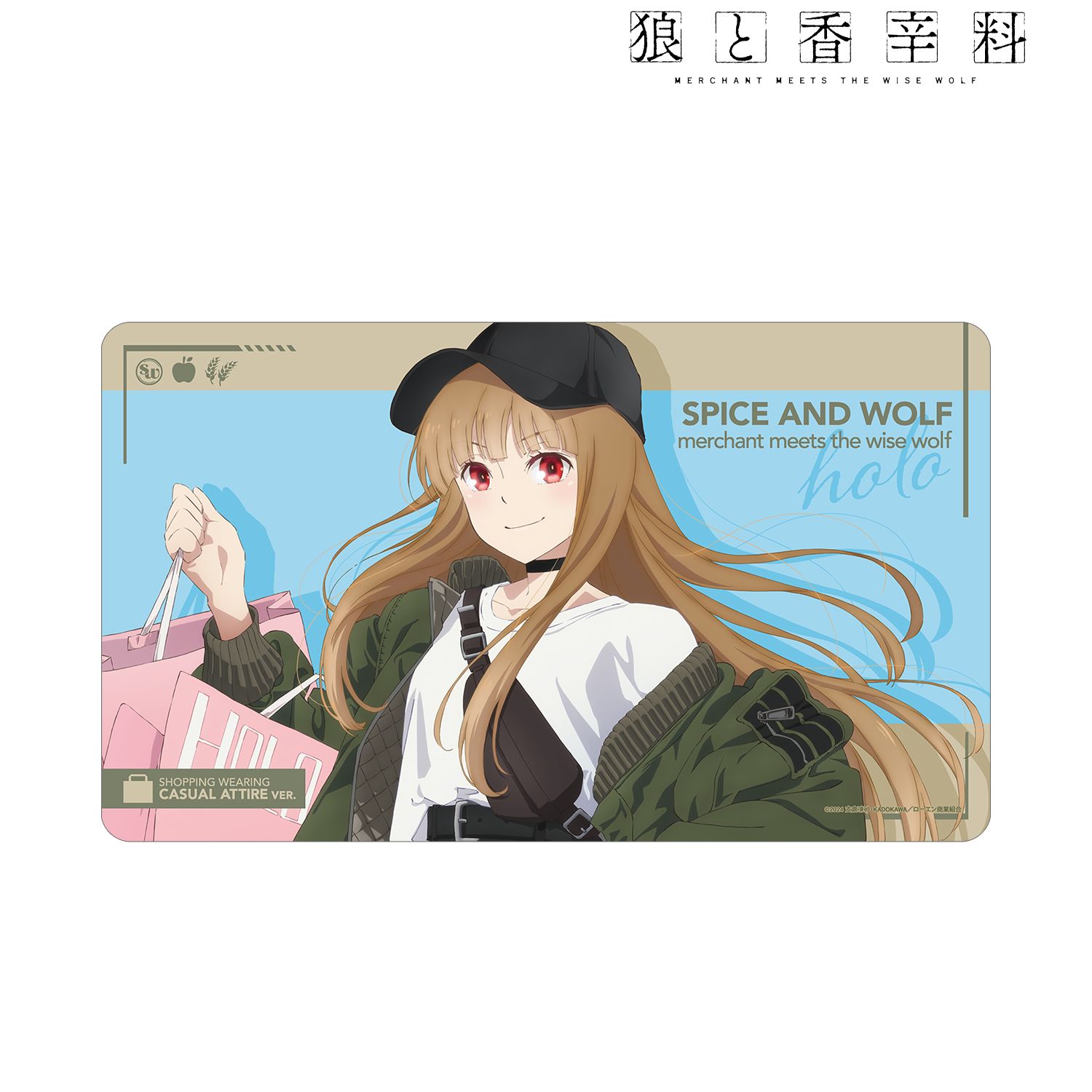 TVアニメ『狼と香辛料 MERCHANT MEETS THE WISE WOLF』 描き下ろし ホロ カジュアルファッションでお買い物ver. マルチデスクマット Image 2 | AniSmile