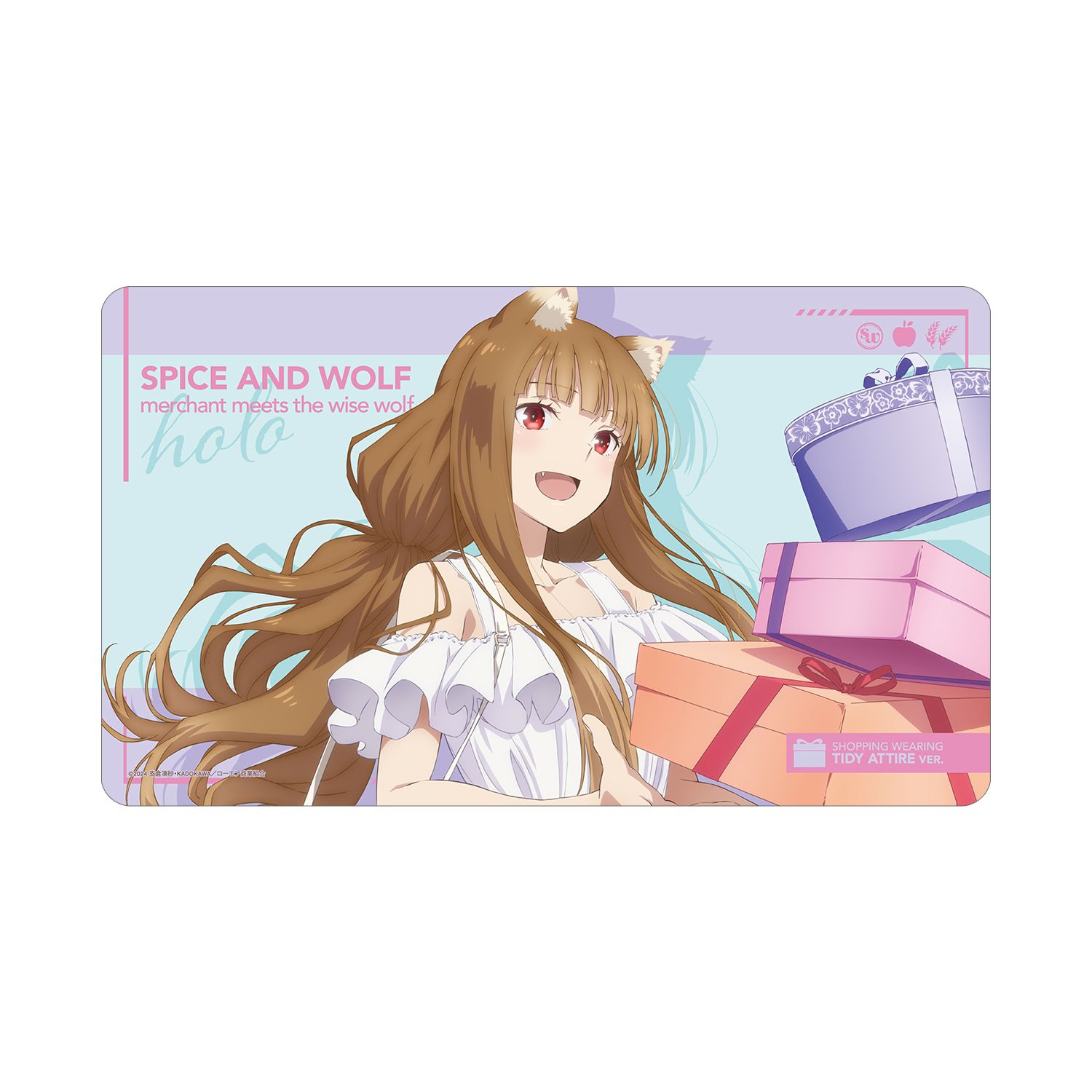 TVアニメ『狼と香辛料 MERCHANT MEETS THE WISE WOLF』 描き下ろし ホロ キレイめファッションでお買い物ver. マルチデスクマット - AniSmile