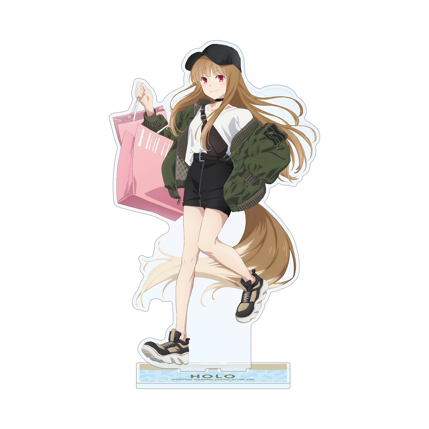TVアニメ『狼と香辛料 MERCHANT MEETS THE WISE WOLF』 描き下ろし ホロ カジュアルファッションでお買い物ver. 特大アクリルスタンド - AniSmile