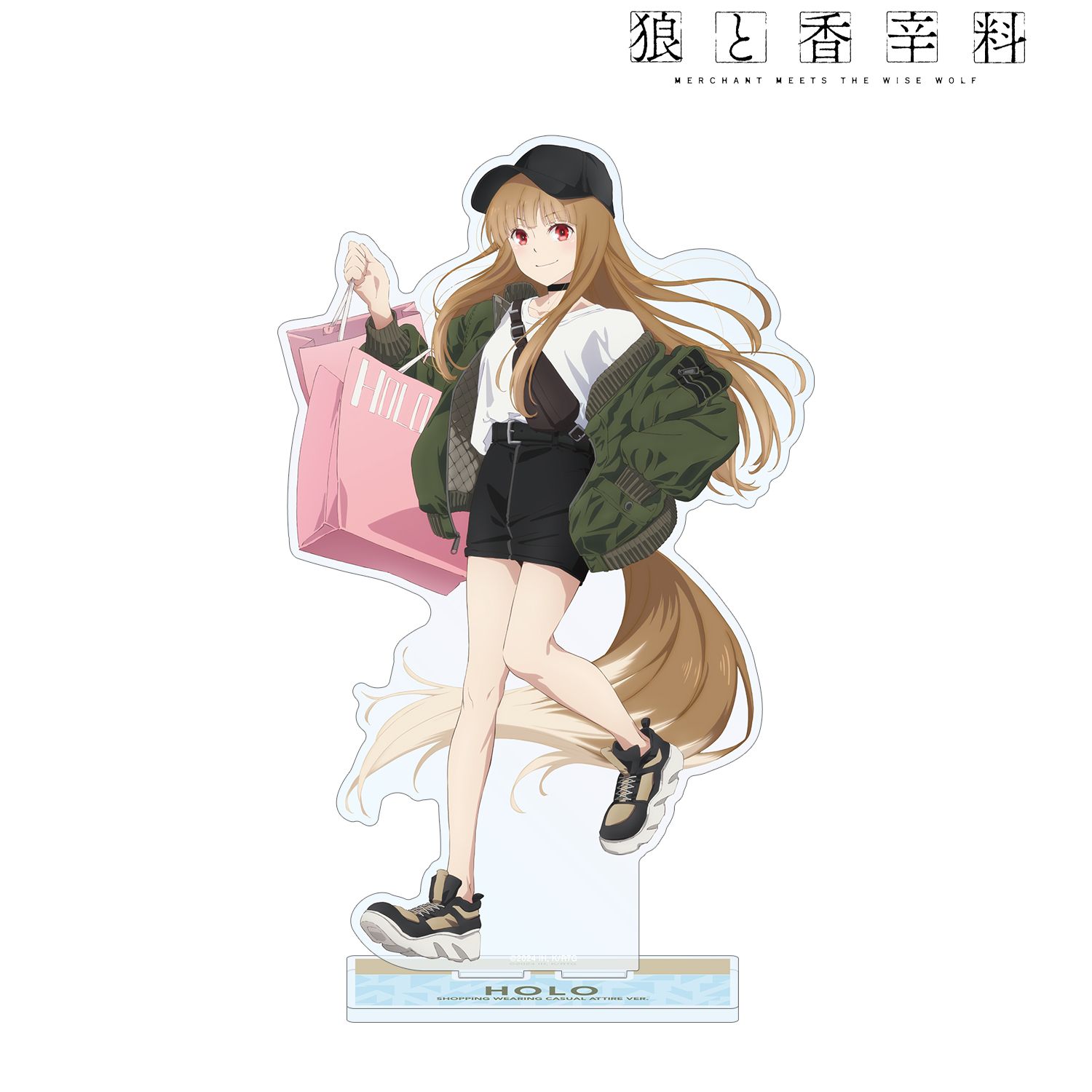 TVアニメ『狼と香辛料 MERCHANT MEETS THE WISE WOLF』 描き下ろし ホロ カジュアルファッションでお買い物ver. 特大アクリルスタンド 图片 2 | AniSmile