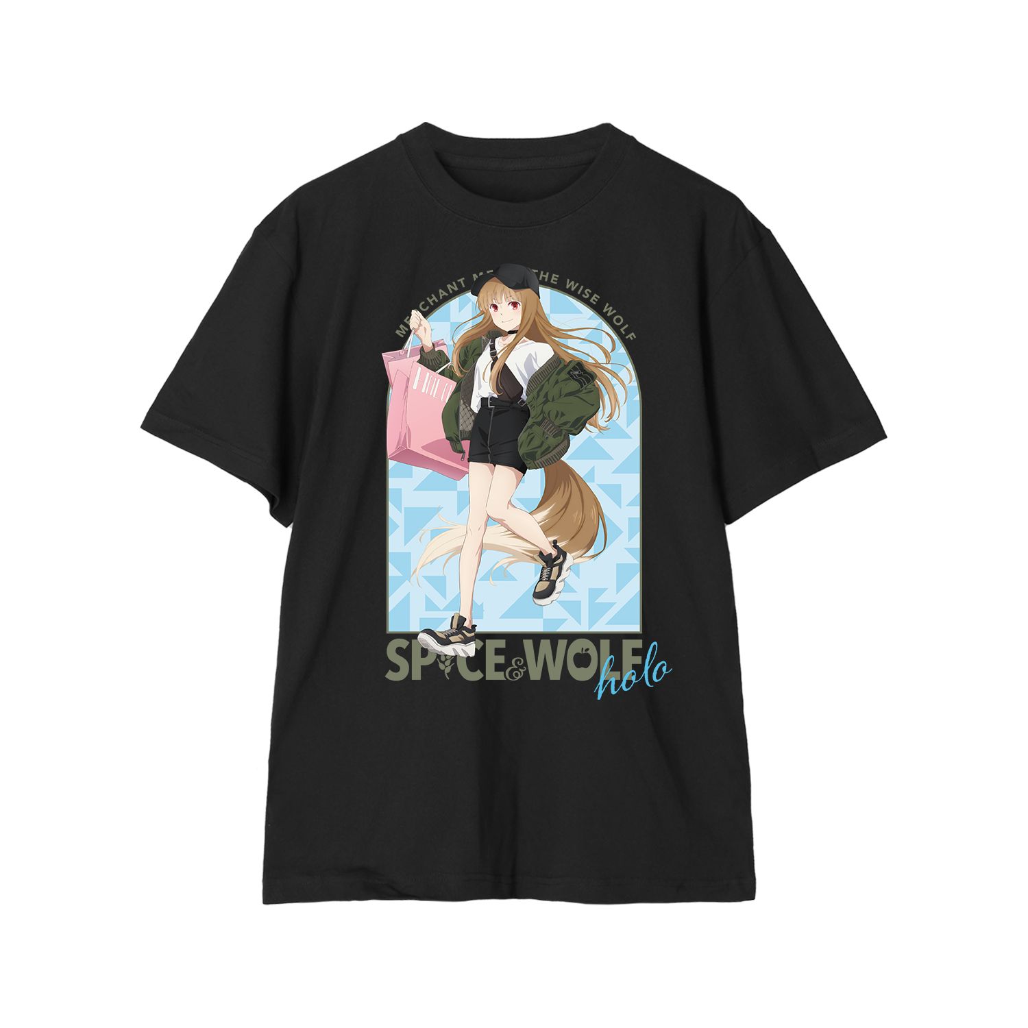 TVアニメ『狼と香辛料 MERCHANT MEETS THE WISE WOLF』 描き下ろし ホロ カジュアルファッションでお買い物ver. Tシャツレディース(サイズ/M) - AniSmile