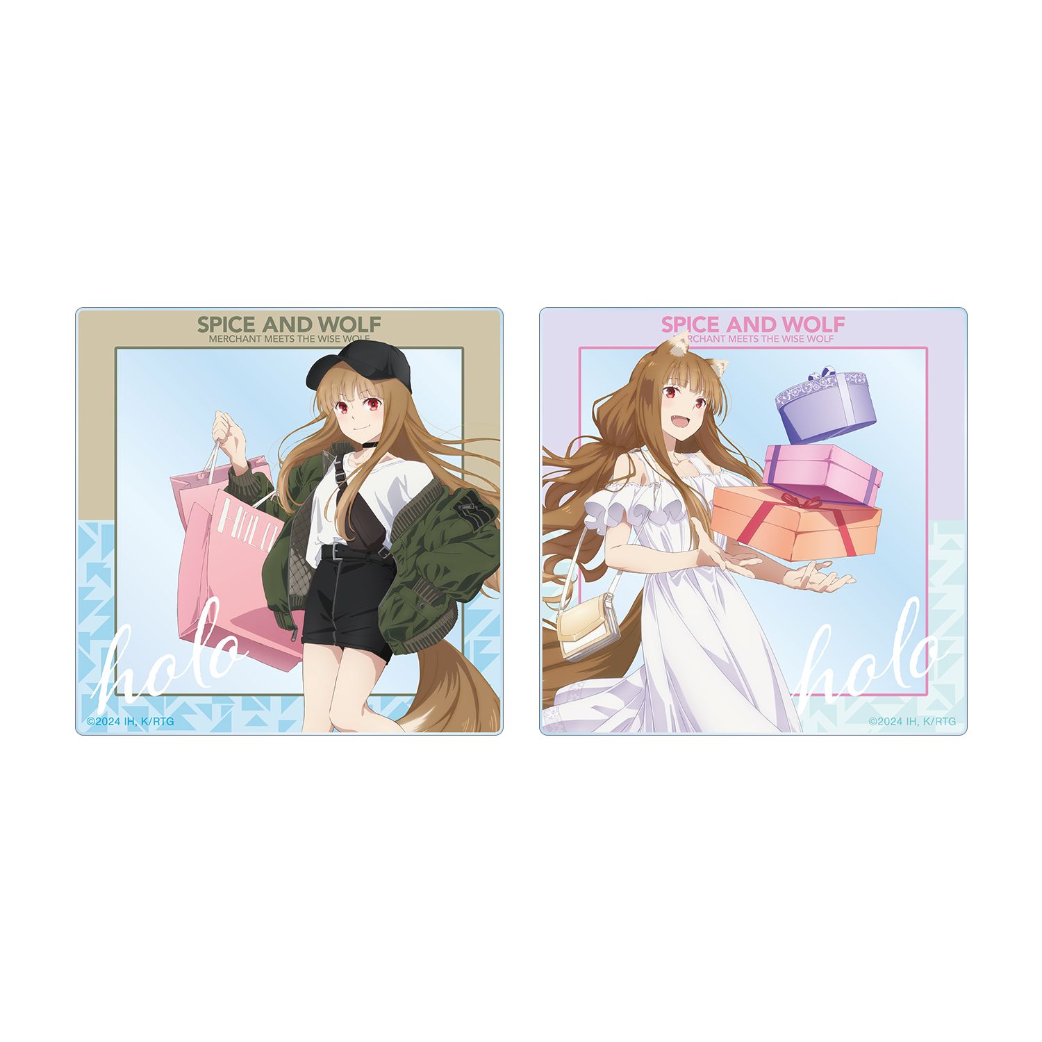 TVアニメ『狼と香辛料 MERCHANT MEETS THE WISE WOLF』 描き下ろし ホロ カジュアル&キレイめファッションでお買い物ver. アクリルカード2個セット - AniSmile