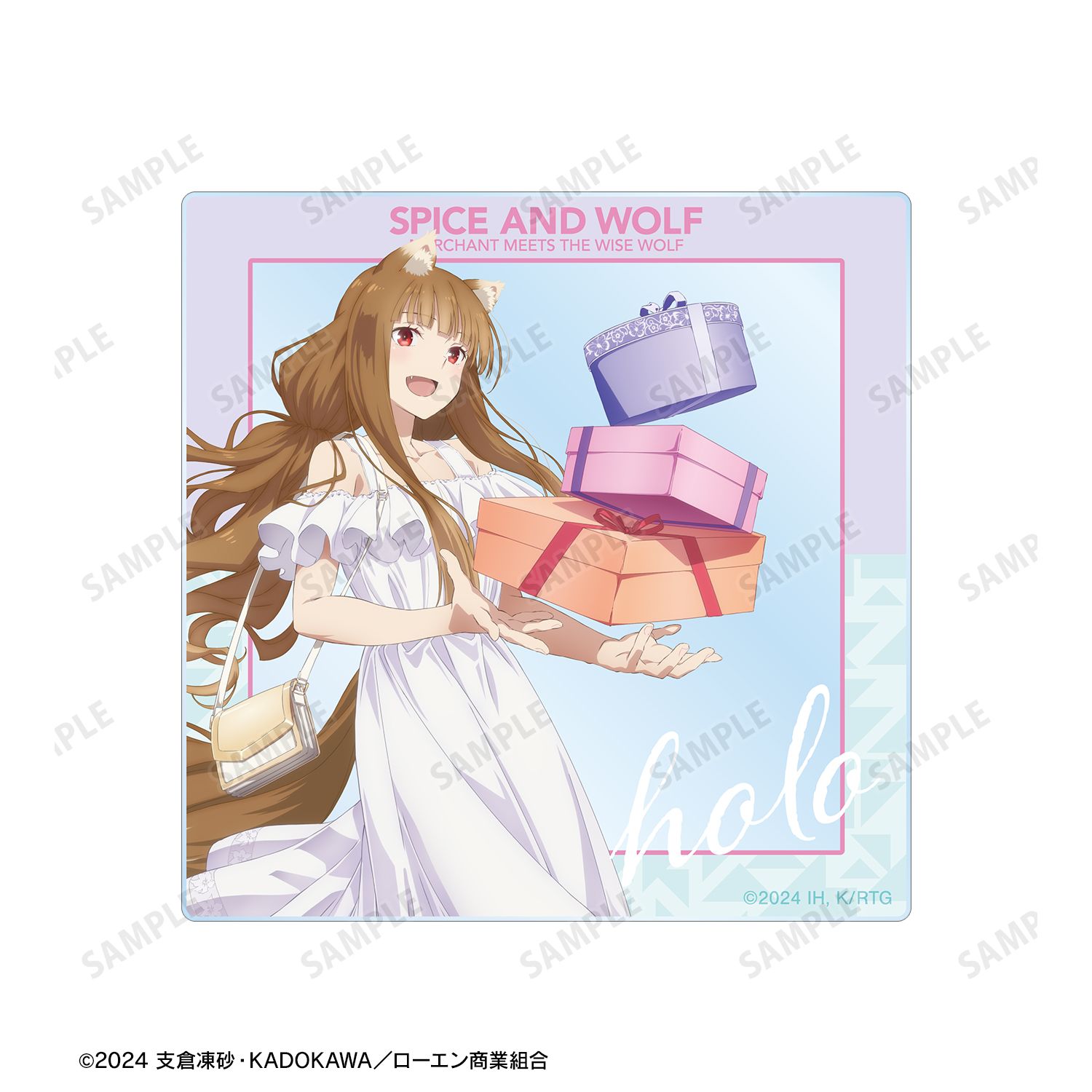 TVアニメ『狼と香辛料 MERCHANT MEETS THE WISE WOLF』 描き下ろし ホロ カジュアル&キレイめファッションでお買い物ver. アクリルカード2個セット Image 5 | AniSmile