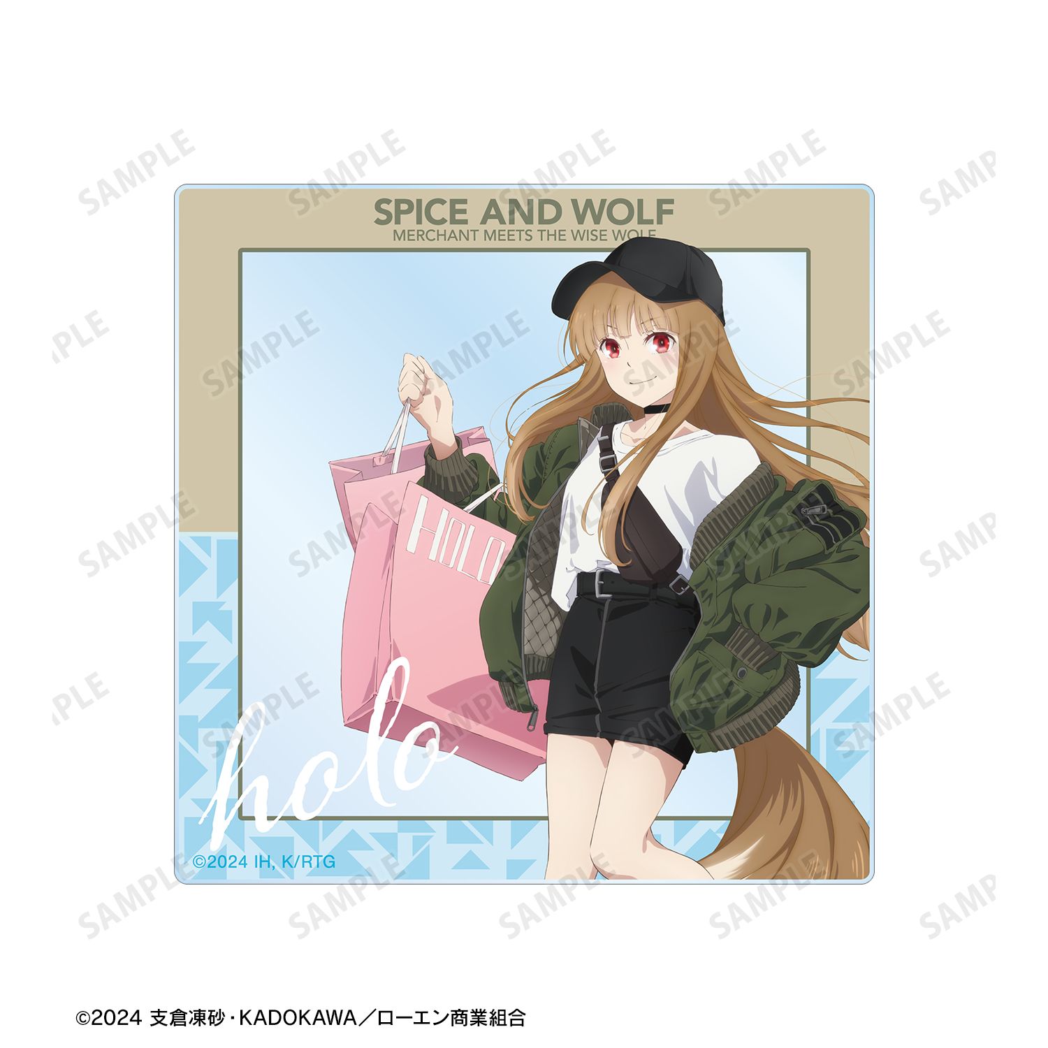 TVアニメ『狼と香辛料 MERCHANT MEETS THE WISE WOLF』 描き下ろし ホロ カジュアル&キレイめファッションでお買い物ver. アクリルカード2個セット Image 3 | AniSmile