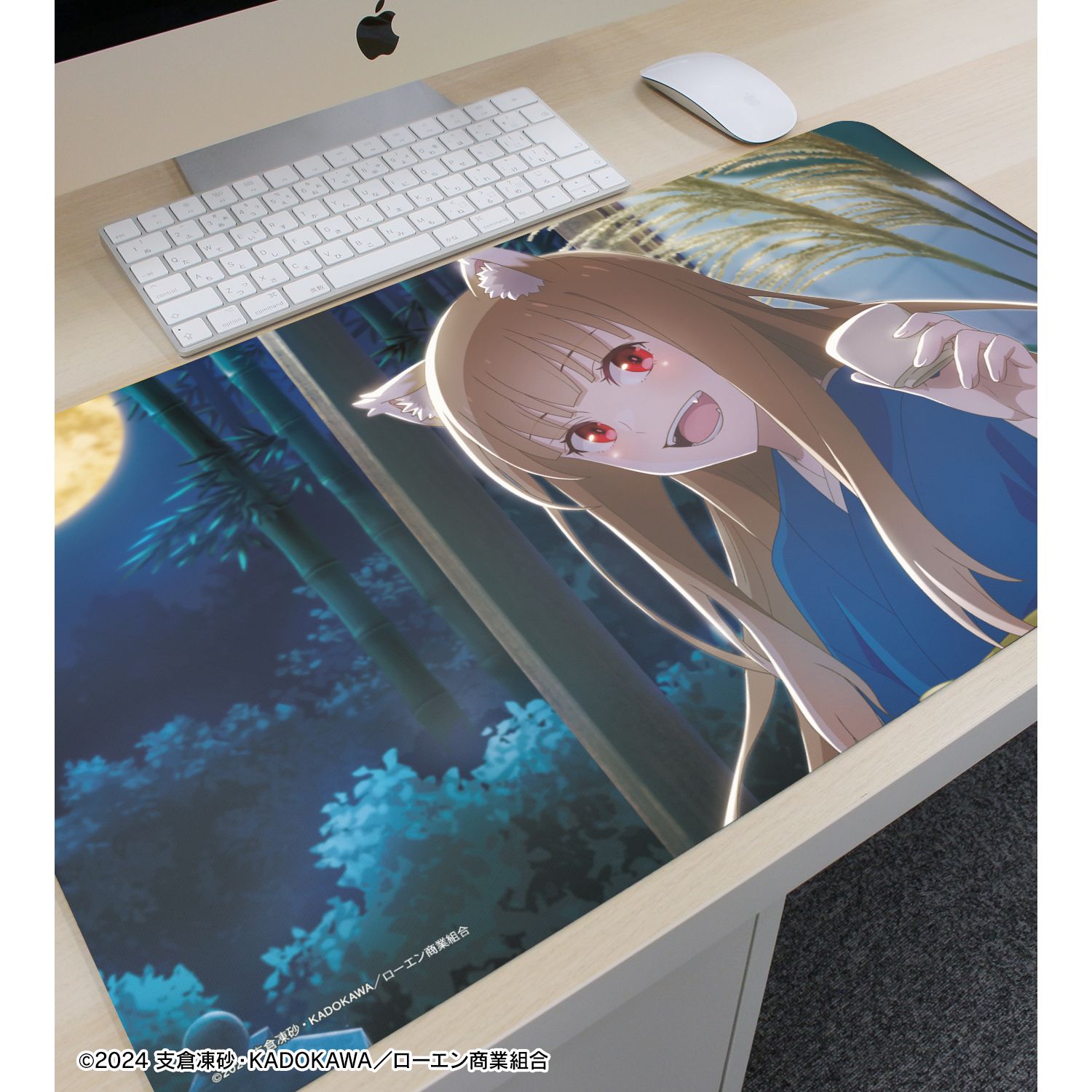 TVアニメ『狼と香辛料 MERCHANT MEETS THE WISE WOLF』 ホロと巡る四季の物語: 「お月見」ビジュアル マルチデスクマット Image 3 | AniSmile