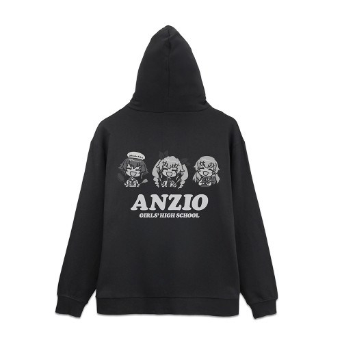 ガールズ&パンツァー 最終章 アンツィオ高校 ジップパーカー/BLACK-XL 图片 2 | AniSmile