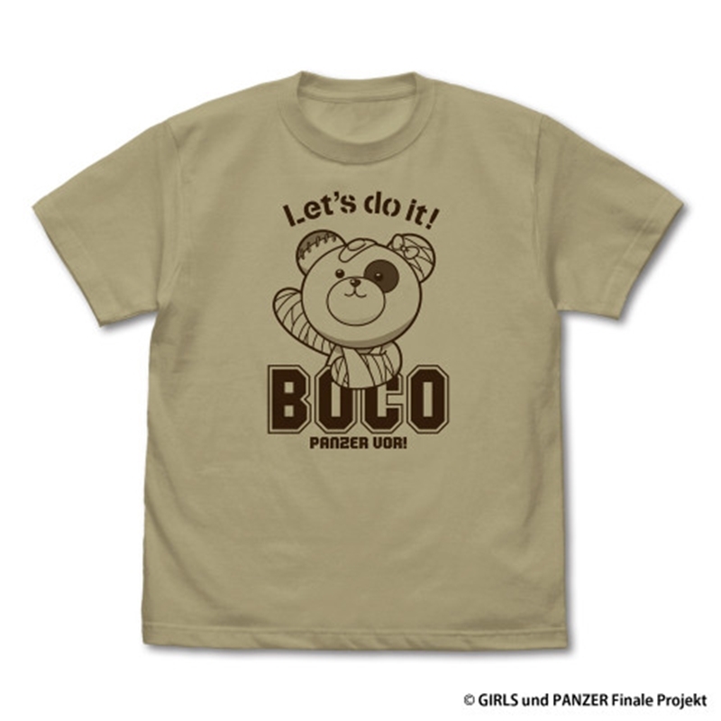 ガールズ&パンツァー 最終章 ボコ Tシャツ/SAND KHAKI-S - AniSmile