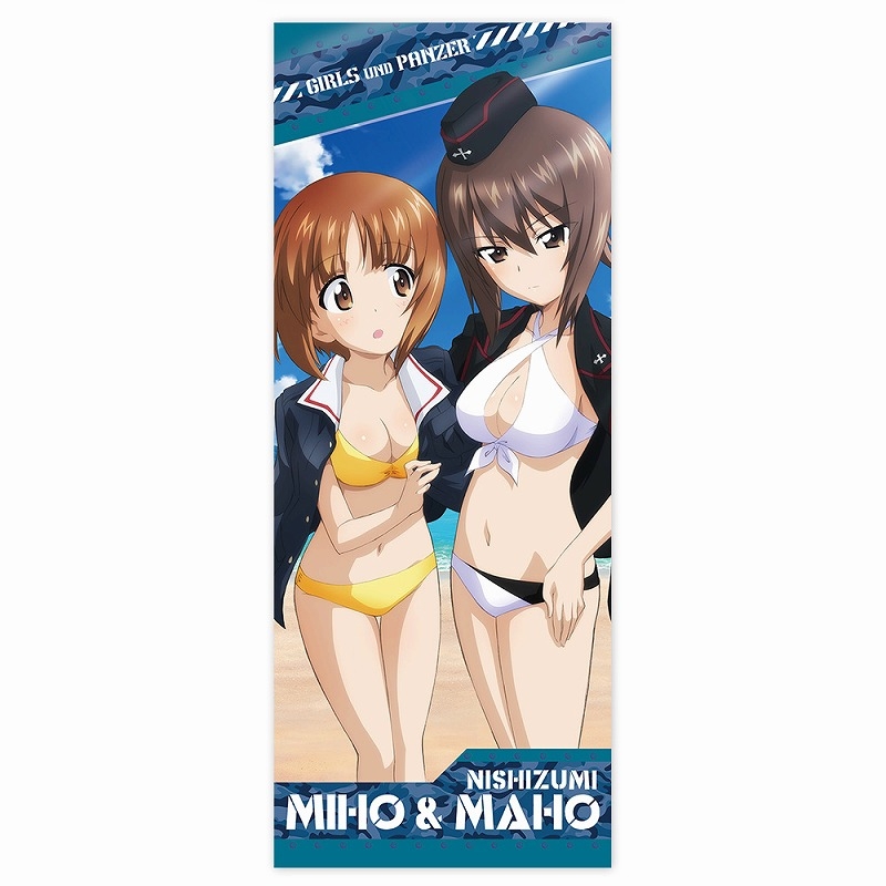 ガールズ&パンツァー 最終章 みほ&まほ ハイブリッドフェイスタオル 水着Ver. - AniSmile