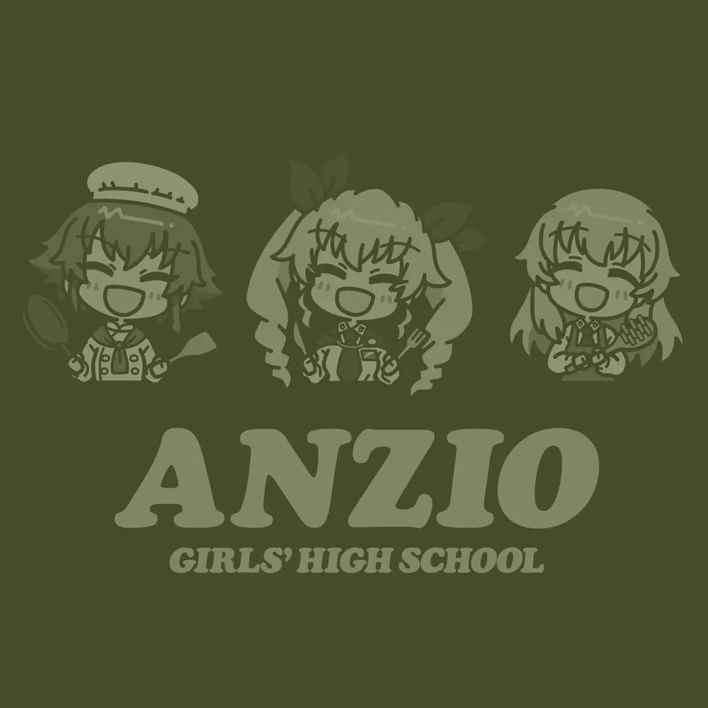 ガールズ&パンツァー 最終章 アンツィオ高校 Tシャツ/MOSS-M Image 2 | AniSmile