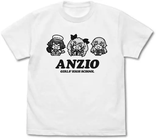 ガールズ&パンツァー 最終章 アンツィオ高校 Tシャツ/WHITE-XL - AniSmile