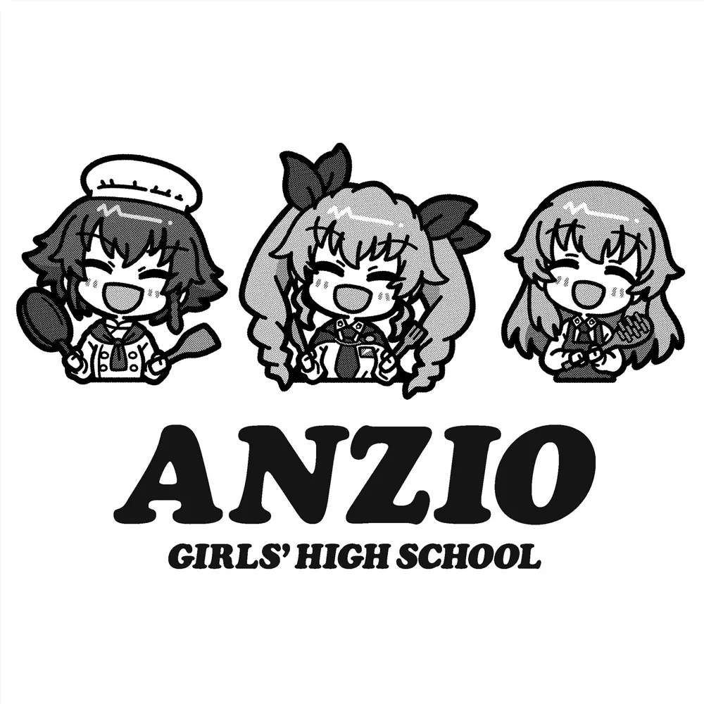 ガールズ&パンツァー 最終章 アンツィオ高校 Tシャツ/WHITE-S Image 2 | AniSmile