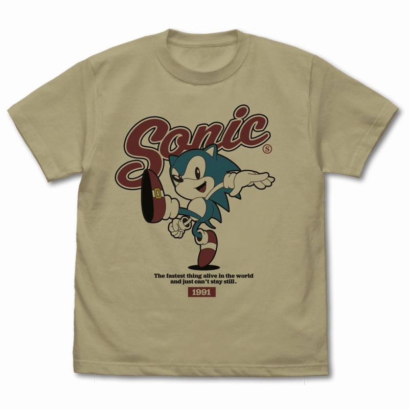 クラシックソニック ヴィンテージ Tシャツ/SAND KHAKI-L - 公式商品画像 | AniSmile