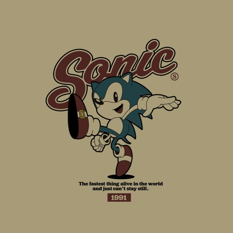 クラシックソニック ヴィンテージ Tシャツ/SAND KHAKI-M 画像 2 | AniSmile