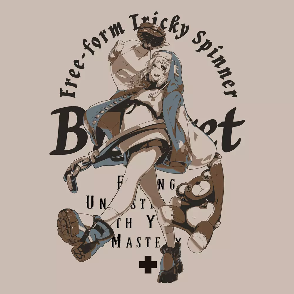 GUILTY GEAR -STRIVE- ブリジット Tシャツ/SAND BEIGE-XL 画像 2 | AniSmile