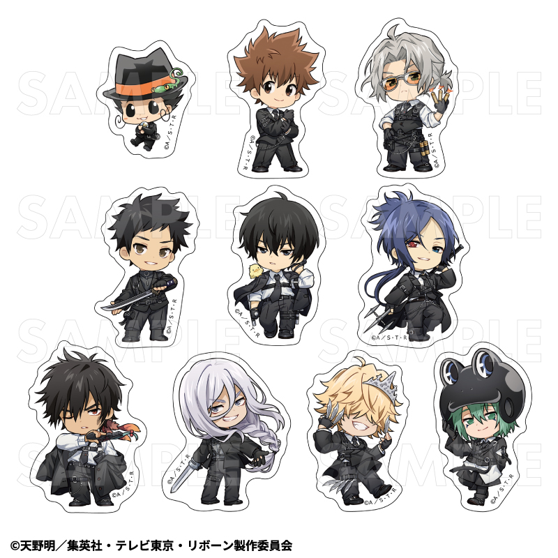 『家庭教師ヒットマンREBORN!』【BATTLE MODE BLACK】ちびキャラver. トレーディングダイカットステッカー - AniSmile