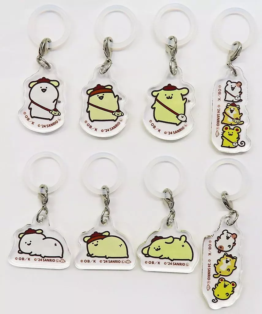 めじるしチャーム「お文具といっしょ×ポムポムプリン」01/ブラインド(全8種)(コラボイラスト) - AniSmile